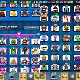 KT15 | LvL56 |(6Cards LvL15 || 57Cards LvL14) | 72Emotes | 214KGolds | 6Tower Skins| 110Cards | Q423 2